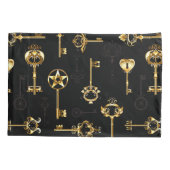 Naadloos patroon met gouden sleutels kussensloop (Achterkant)