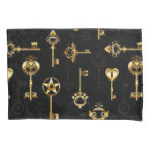 Naadloos patroon met gouden sleutels kussensloop (Voorkant)