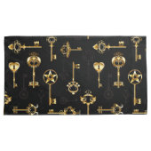 Naadloos patroon met gouden sleutels kussensloop (Voorkant-Rechts)