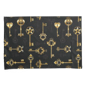Naadloos patroon met gouden sleutels kussensloop (Voorkant-Rechts)