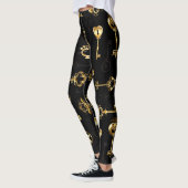 Naadloos patroon met gouden sleutels leggings (Links)