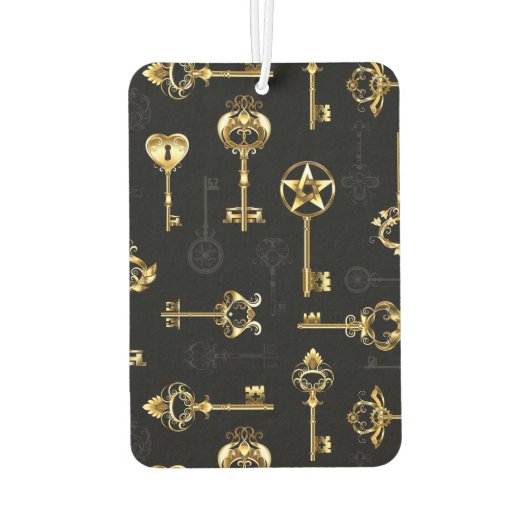 Naadloos patroon met gouden sleutels luchtverfrisser (Achterkant)