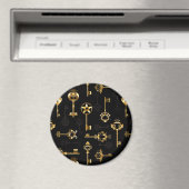 Naadloos patroon met gouden sleutels magneet (Insitu (Vaatwasser))