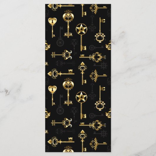 Naadloos patroon met gouden sleutels menu (Voorkant)