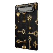 Naadloos patroon met gouden sleutels mini klembord (Angled2)