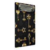 Naadloos patroon met gouden sleutels mini klembord (Schuin)