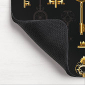 Naadloos patroon met gouden sleutels muismat (Hoek)