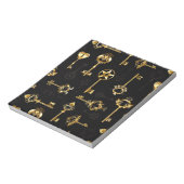 Naadloos patroon met gouden sleutels notitieblok (Linkerzijde)