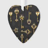 Naadloos patroon met gouden sleutels ornament (voorkant)