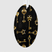 Naadloos patroon met gouden sleutels ornament (voorkant)