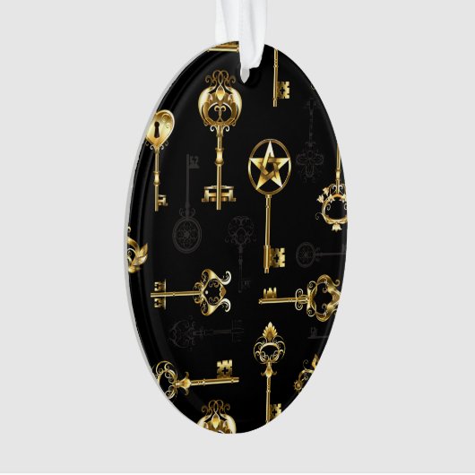 Naadloos patroon met gouden sleutels ornament (voorkant)