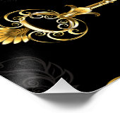 Naadloos patroon met gouden sleutels perfect poster (Hoek)