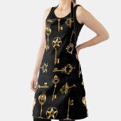 Naadloos patroon met gouden sleutels schort (Insitu)