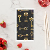 Naadloos patroon met gouden sleutels servet (Insitu)