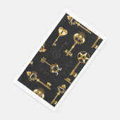 Naadloos patroon met gouden sleutels servet (Hoek)