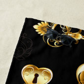 Naadloos patroon met gouden sleutels strandlaken (In situ)