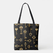 Naadloos patroon met gouden sleutels tote bag (Achterkant)