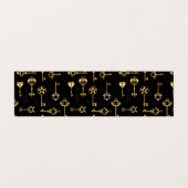 Naadloos patroon met gouden sleutels visitekaartje (Buitenkant ongevouwen)