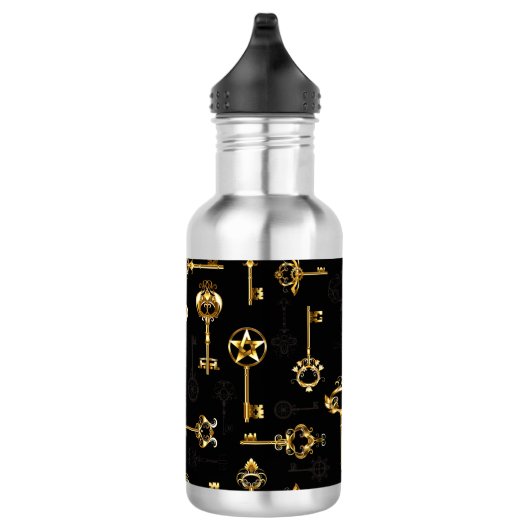 Naadloos patroon met gouden sleutels waterfles (Rechts)