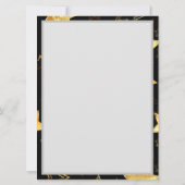 Naadloos patroon met gouden sterren aankondiging (Achterkant)