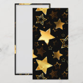 Naadloos patroon met gouden sterren aankondiging (Voorkant / Achterkant)
