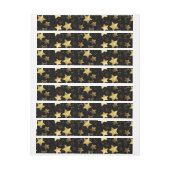 Naadloos patroon met gouden sterren adreslabel wikkel (Vel)