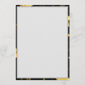 Naadloos patroon met gouden sterren advieskaart (Achterkant)