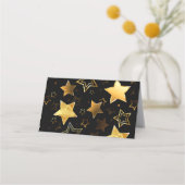 Naadloos patroon met gouden sterren afsprakenkaart (Achterkant)