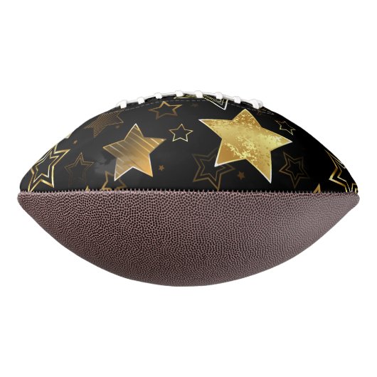 Naadloos patroon met gouden sterren american football (Gedraaid 270)