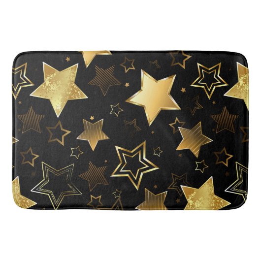 Naadloos patroon met gouden sterren badmat (Voorkant)