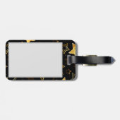 Naadloos patroon met gouden sterren bagagelabel (Achterkant horizontaal)