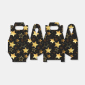 Naadloos patroon met gouden sterren bedankdoosjes (Uitgevouwen)