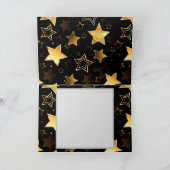 Naadloos patroon met gouden sterren bedankkaart (Binnen)