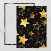 Naadloos patroon met gouden sterren bedankkaart (Voorkant / Achterkant)