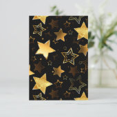 Naadloos patroon met gouden sterren bedankkaart (Staand voorkant)