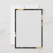 Naadloos patroon met gouden sterren bedankkaart (Achterkant)