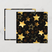 Naadloos patroon met gouden sterren bedankkaart (Voorkant / Achterkant)