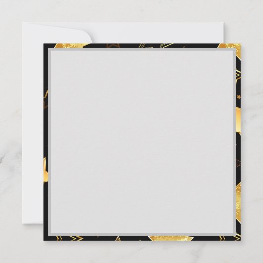 Naadloos patroon met gouden sterren bedankkaart (Achterkant)