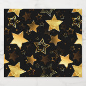 Naadloos patroon met gouden sterren bier etiket (Enkel label)