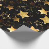 Naadloos patroon met gouden sterren cadeaupapier (Hoek)