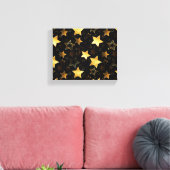 Naadloos patroon met gouden sterren canvas afdruk (Insitu (Woonkamer))