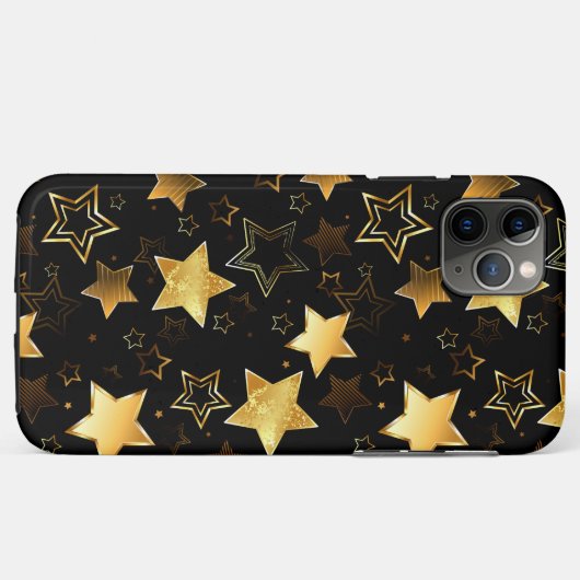 Naadloos patroon met gouden sterren Case-Mate iPhone case (Achterkant (horizontaal))