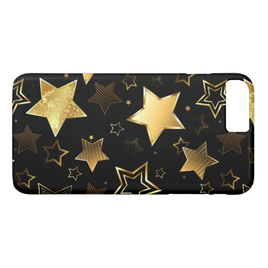 Naadloos patroon met gouden sterren Case-Mate iPhone case (Achterkant (Horizontaal))