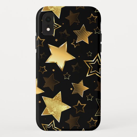 Naadloos patroon met gouden sterren Case-Mate iPhone case (Achterkant)