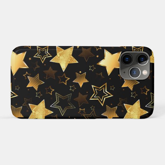 Naadloos patroon met gouden sterren Case-Mate iPhone case (Achterkant (horizontaal))