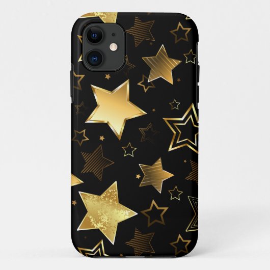 Naadloos patroon met gouden sterren Case-Mate iPhone case (Achterkant)