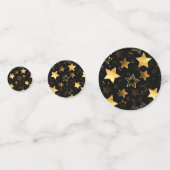 Naadloos patroon met gouden sterren confetti (Achterkanten)