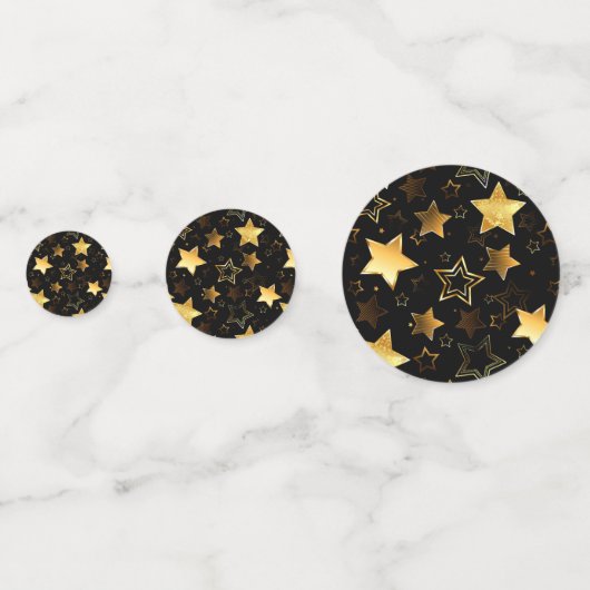 Naadloos patroon met gouden sterren confetti (Achterkanten)