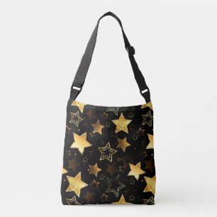 Naadloos patroon met gouden sterren crossbody tas