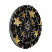 Naadloos patroon met gouden sterren dartbord (Voorkant Links)